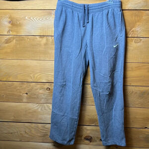 Nike Men’s Sweatpants  Lg‎ Gray Swoosh Sportswear Drawstring Embroidered pockets